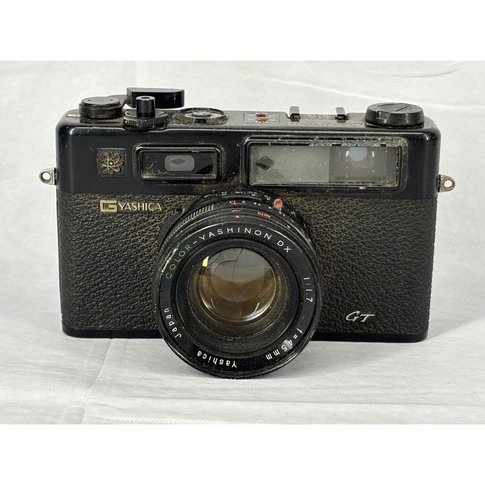 Yashica Electro 35 GT 35mm Film Camera Color-Yashinon DX 45mm f/1.7 Lens UNTEST